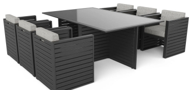 Venkovní hliníková jídelní sestava Modern RN Dining6