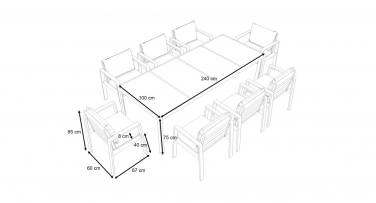 Jídelní set Modern Dining8