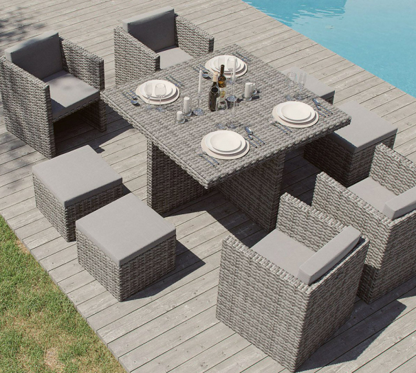 ratanový nábytek, jídelní sestavy, cube