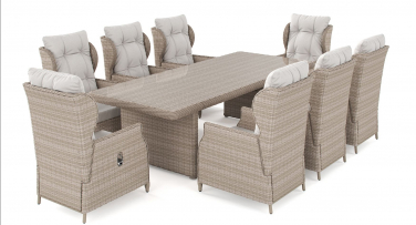 Ratanový zahradní jídelní set Largo8 stůl 256cm