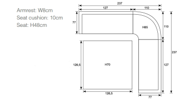 Ratanový zahradní nábytek Capri5 Corner