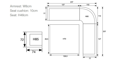 Ratanový zahradní nábytek Capri6 Corner