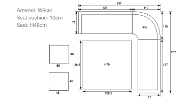 Ratanový zahradní nábytek Capri7 Corner