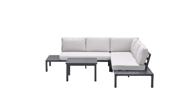 Rohový hliníkový venkovní sedací set Port 240 cm