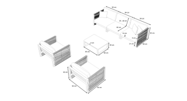 Sedací souprava Modern5 Rope