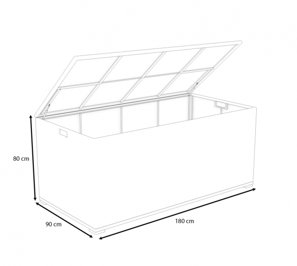 Úložný ratanový box Nord Collection 180 cm