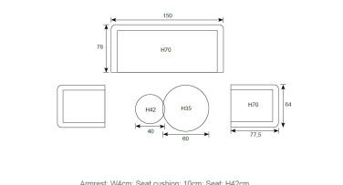 Venkovní sedací set Clestra Rope taupe