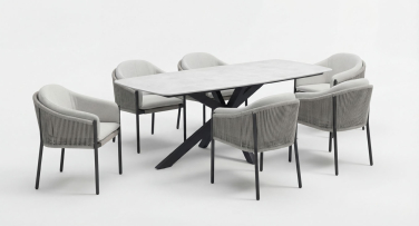 Zahradní jídelní set Selene6 Fiberstone