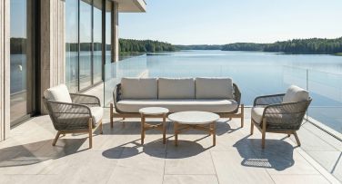 Dřevěná zahradní sedací souprava Caliente Rope