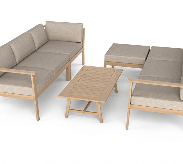 Dřevená zahradní sedací souprava Wood Nikko