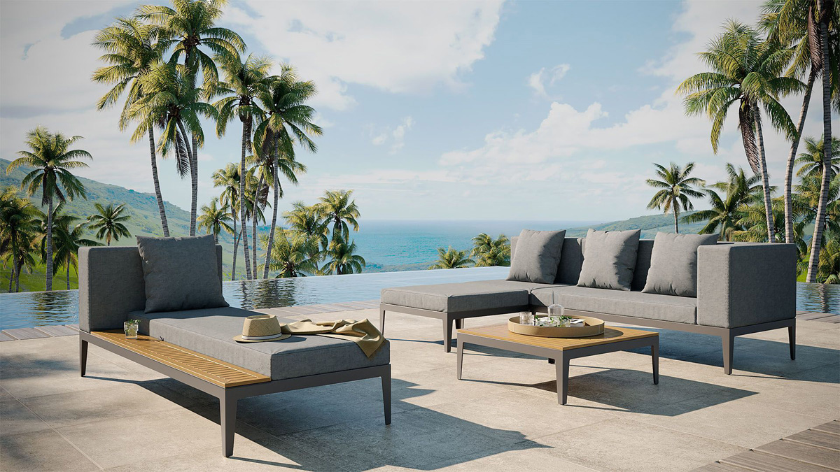 Luxusní a designový zahradní sedací set Cosy Polywood