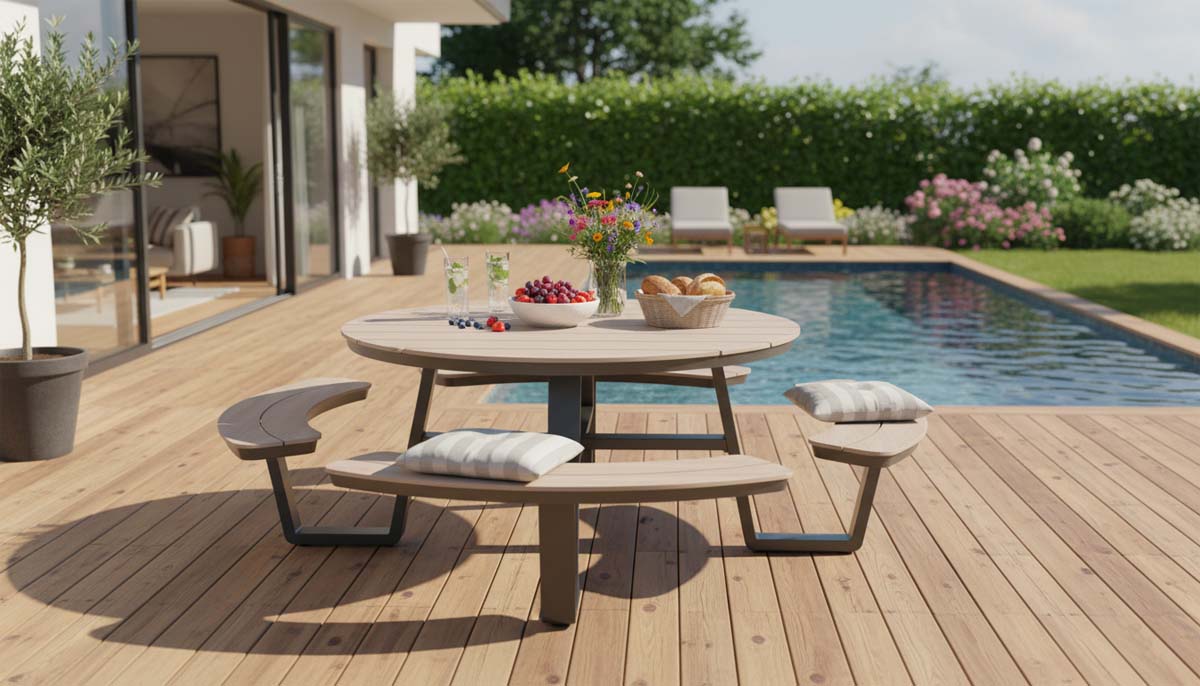 Kulatá venkovní lavice Group