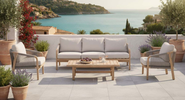 Dřevěná venkovní sedací souprava Valley5 Rope