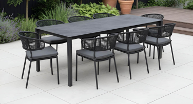 Luxusní venkovní jídelní souprava s výsuvným stolem Scalea8