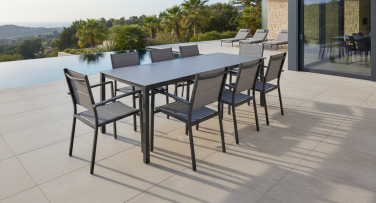 Venkovní jídelní souprava Velay8 s výsuvným stolem 160/210 Ceramic