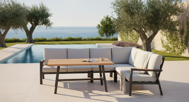 Venkovní hliníková  sedací souprava Crena Corner Woodlook