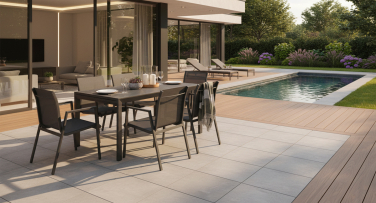 Hliníkový zahradní set Mareil pro 6 osob s rozkládacím stolem