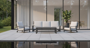 Luxusní zahradní sedací souprava Vector5 z hliníku a vysokými zády pro vysoké lidi