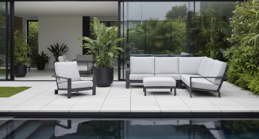 Luxusní hliníkový zahradní nábytek s vysokýmou zadovou operou Vector6