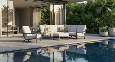 Luxusní hliníkový zahradní nábytek s vysokýmou zadovou operou Vector6