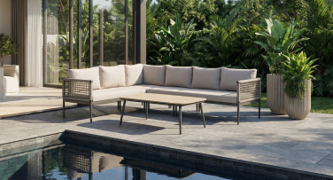 Zahradní rohová sedací souprava Thaka Rope