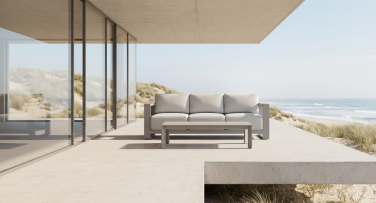 Mimořádně pohodlná zahradní pohovka s konferenčním stolkem v šedé taupe Sonoma3