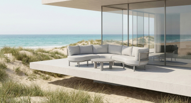 Designový zahradní sedací set Sereme Rope L pohodlná zahradní pohovka z hliníku