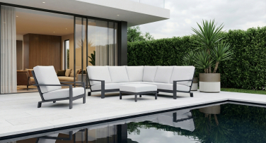 Luxusní hliníkový zahradní nábytek s vysokýmou zadovou operou Vector6