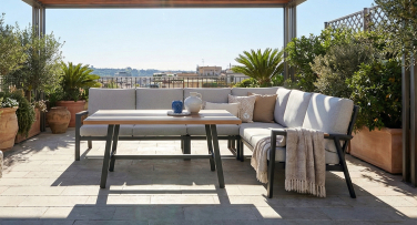 Venkovní hliníková  sedací souprava Crena Corner Woodlook