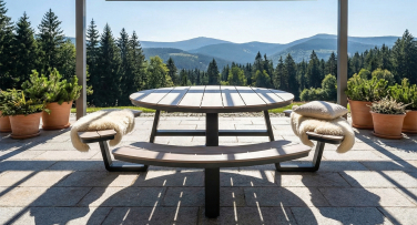 Kulatá venkovní lavice Group