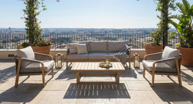 Dřevěná venkovní sedací souprava Valley5 Rope