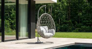 Zahradní závěsné křeslo Diena šedá