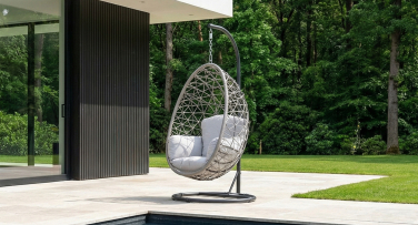 Zahradní závěsné křeslo Sirrea béžové pohodlné