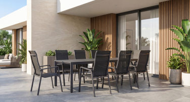 Zahradní jídelní souprava Linea8 hliník