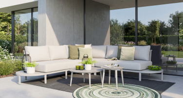 luxusní zahradní nábytek šedý sienna