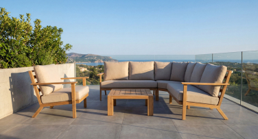 hliníková rohová sestava Lignum6 Woodlook hliník v dokonalém designu dřeva