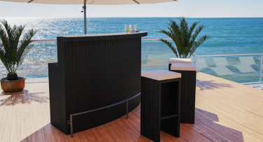 ratanový zahradní bar
