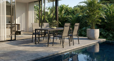 Zahradní jídelní souprava Linea4 odolný zahradní nábytek z hliníku