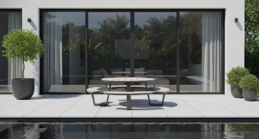 Kulatá venkovní lavice Group