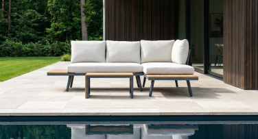 Designová rohová zahradní sedačka Riva bez područek