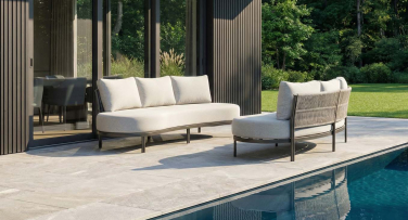 Designova velka zahradní pohovka View3 Rope 225cm luxusni venkovni pohovka vone