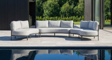 Designova velka zahradní pohovka View9 Rope zahradni pohovky pro 9 osob