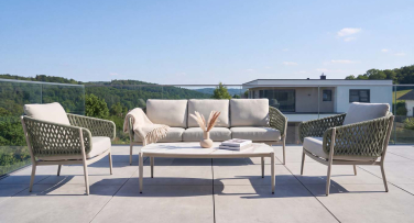 Designová zahradní sedací souprava Loungeset Zaya zelená