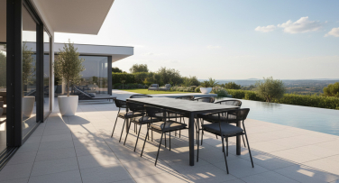 Luxusní zahradní jídelní souprava s výsuvným stolem Argenta8