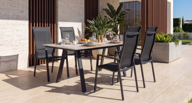 Zahradní jídelní souprava Guardia4 stůl 205cm s kvalitní deskou z umělého dřeva