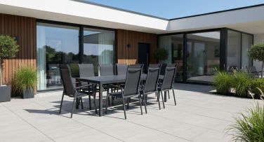 Zahradní jídelní souprava Linea8 luxusní hliníkový venkovní nábytek