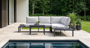 Rohový hliníkový venkovní sedací set Port 240 cm