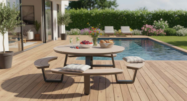 Kulatá venkovní lavice Group