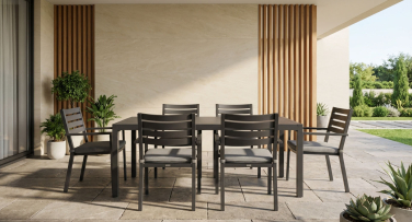 Kvalitní beuúdržbový zahradní nábytek z hliníku jidelní souprava Martana6