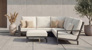 Hliníková rohová zahradní sedací souprava Vector5 z hliníku